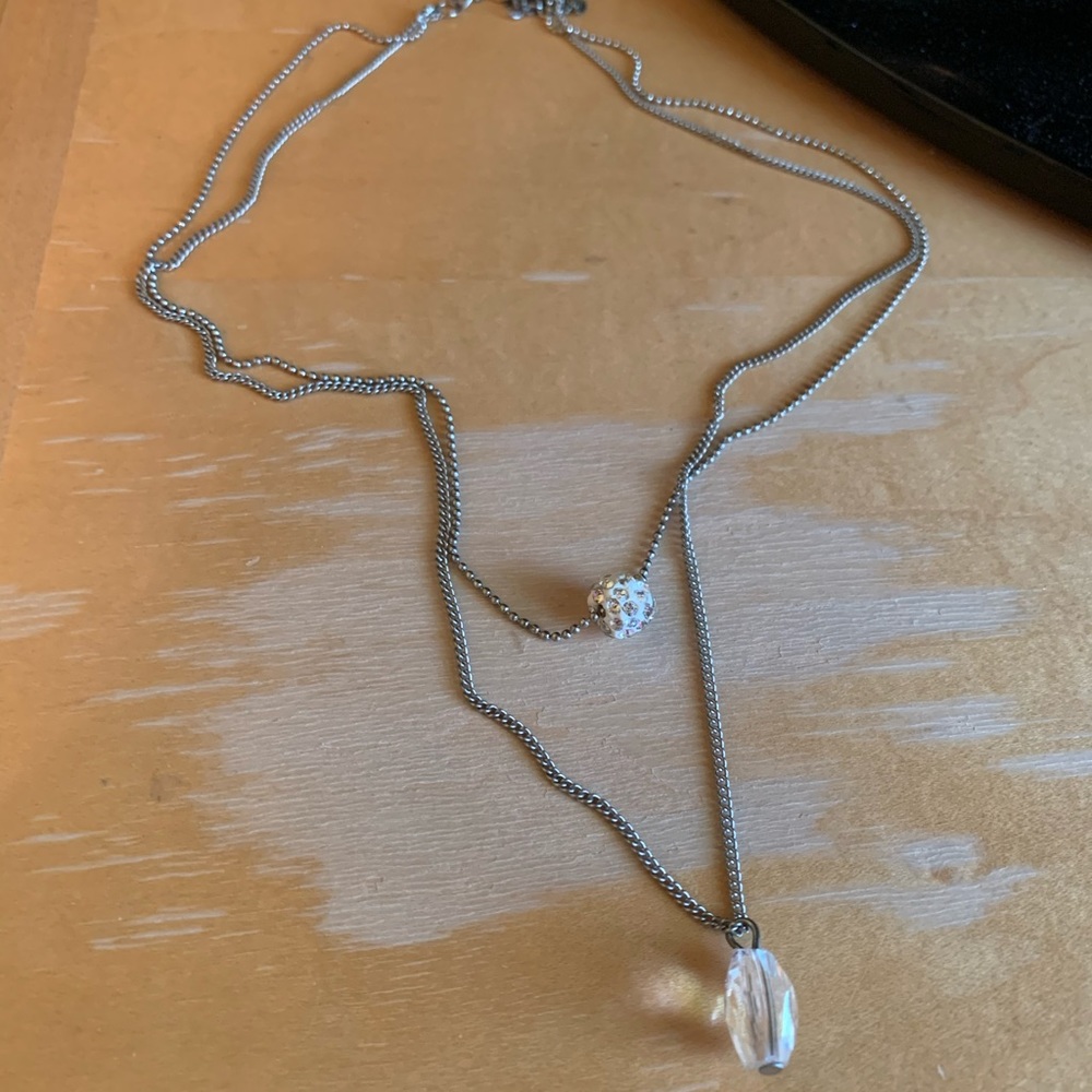 Dual layer necklace & earring set